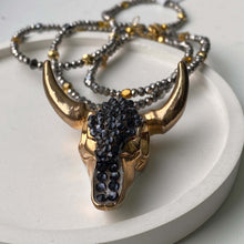 Load image into Gallery viewer, Bull Skull Necklace