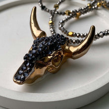 Load image into Gallery viewer, Bull Skull Necklace