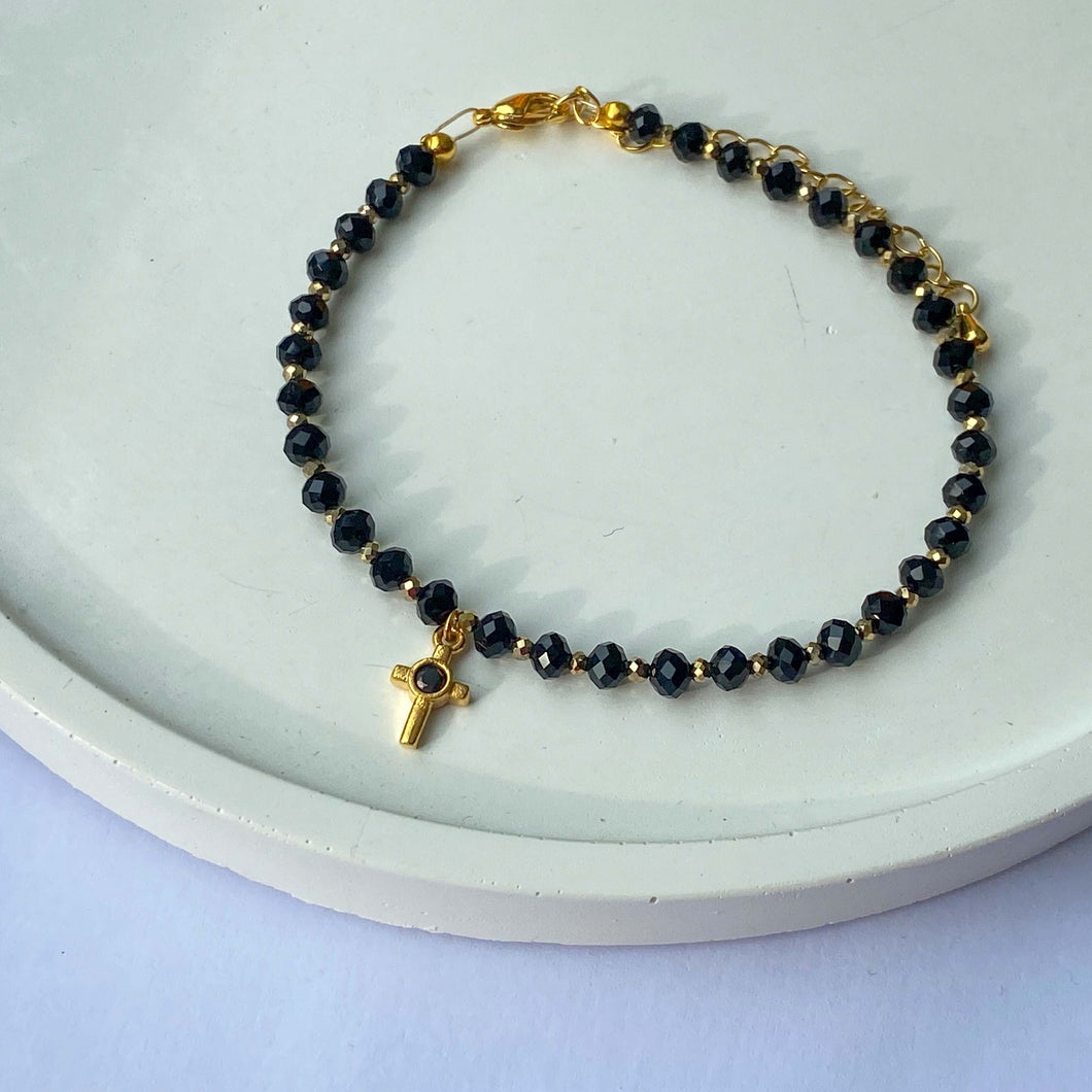 Black Rosary Bracelet