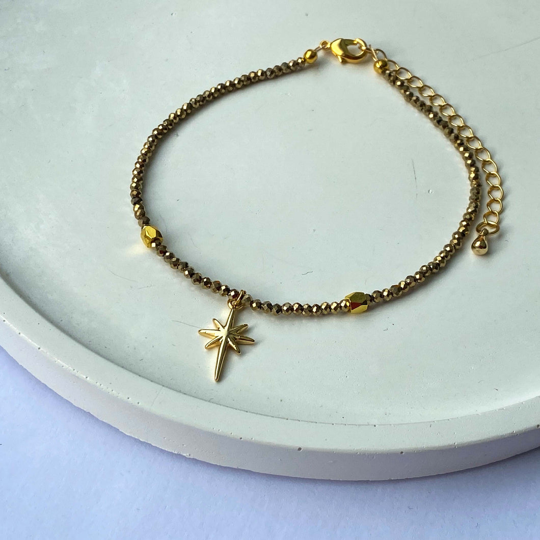 Gold North Star Bracelet